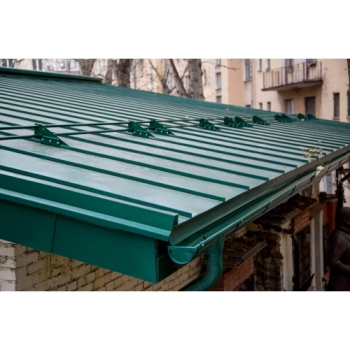 ГРАНД ЛАЙН Кликфальц Grand Line 0,45 Drap с пленкой на замках RAL 6005 зеленый мох