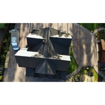 ГРАНД ЛАЙН Металлочерепица классик 0,5 Rooftop Бархат RR 32 темно-коричневый