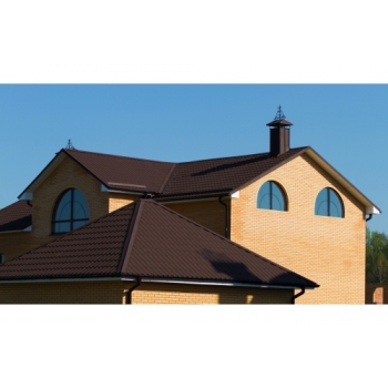 ГРАНД ЛАЙН Металлочерепица классик 0,5 Satin Matt RAL 8017 шоколад
