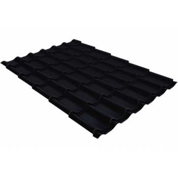 ГРАНД ЛАЙН Металлочерепица классик 0,5 Satin Matt RAL 9005 черный ГРАНД ЛАЙН Металлочерепица классик 0,5 Satin Matt RAL 9005 черный