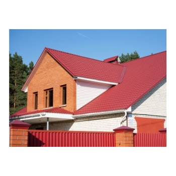 ГРАНД ЛАЙН Металлочерепица классик 0,5 Satin RAL 3011 коричнево-красный ГРАНД ЛАЙН Металлочерепица классик 0,5 Satin RAL 3011 коричнево-красный