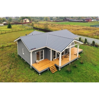 ГРАНД ЛАЙН Металлочерепица классик 0,5 Satin RAL 7024 мокрый асфальт