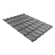 ГРАНД ЛАЙН Металлочерепица классик 0,5 Satin RAL 9006бело-алюминиевый