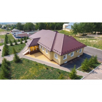ГРАНД ЛАЙН Металлочерепица камея 0,5 Satin Matt RAL 3005 красное вино ГРАНД ЛАЙН Металлочерепица камея 0,5 Satin Matt RAL 3005 красное вино