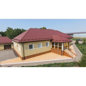 ГРАНД ЛАЙН Металлочерепица камея 0,5 Satin Matt RAL 3005 красное вино ГРАНД ЛАЙН Металлочерепица камея 0,5 Satin Matt RAL 3005 красное вино