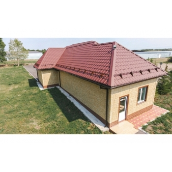 ГРАНД ЛАЙН Металлочерепица камея 0,5 Satin Matt RAL 3005 красное вино ГРАНД ЛАЙН Металлочерепица камея 0,5 Satin Matt RAL 3005 красное вино