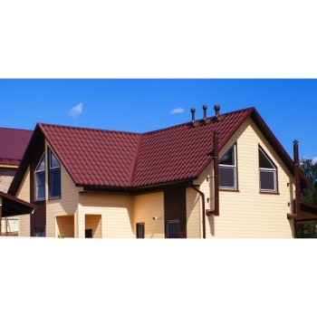 ГРАНД ЛАЙН Металлочерепица камея 0,5 Satin Matt RAL 3005 красное вино ГРАНД ЛАЙН Металлочерепица камея 0,5 Satin Matt RAL 3005 красное вино