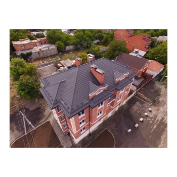 ГРАНД ЛАЙН Металлочерепица кредо 0,5 Rooftop Бархат RAL 7024 мокрый асфальт ГРАНД ЛАЙН Металлочерепица кредо 0,5 Rooftop Бархат RAL 7024 мокрый асфальт