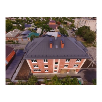 ГРАНД ЛАЙН Металлочерепица кредо 0,5 Rooftop Бархат RAL 7024 мокрый асфальт ГРАНД ЛАЙН Металлочерепица кредо 0,5 Rooftop Бархат RAL 7024 мокрый асфальт