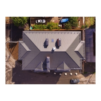 ГРАНД ЛАЙН Металлочерепица кредо 0,5 Rooftop Бархат RAL 7024 мокрый асфальт ГРАНД ЛАЙН Металлочерепица кредо 0,5 Rooftop Бархат RAL 7024 мокрый асфальт
