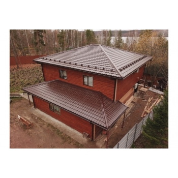 ГРАНД ЛАЙН Металлочерепица модульная квинта Uno Grand Line c 3D резом 0,5 Satin RAL 8017 шоколад ГРАНД ЛАЙН Металлочерепица модульная квинта Uno Grand Line c 3D резом 0,5 Satin RAL 8017 шоколад