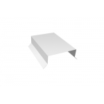 ГРАНД ЛАЙН Парапетная крышка прямая 100мм 0,5 Satin с пленкой RAL 9003 сигнальный белый (3м)