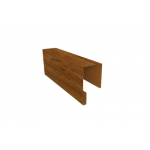 ГРАНД ЛАЙН Планка П-образная заборная 17 0,45 Print Elite Golden Wood TwinColor (2м)