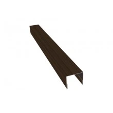 ГРАНД ЛАЙН Планка П-образная заборная 24 0,45 Print Elite Coffee Wood TwinColor (2м)