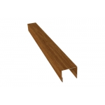 ГРАНД ЛАЙН Планка П-образная заборная 24 0,45 Print Premium Golden Wood Fresh TwinColor (2,5м)