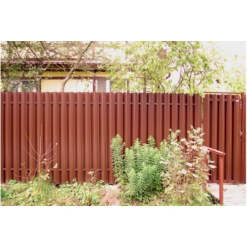ГРАНД ЛАЙН Штакетник Круглый фигурный 0,45 Drap RR 32 темно-коричневый ГРАНД ЛАЙН Штакетник Круглый фигурный 0,45 Drap RR 32 темно-коричневый