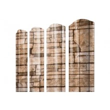 ГРАНД ЛАЙН Штакетник Круглый фигурный 0,45 Print Elite Sand Stone TwinColor