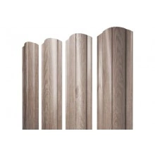 ГРАНД ЛАЙН Штакетник Круглый фигурный 0,45 Print Elite White Wood TwinColor