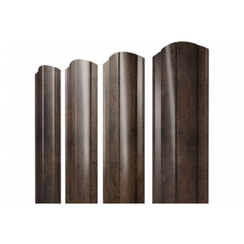 ГРАНД ЛАЙН Штакетник Круглый фигурный 0,45 Print Elite Antique Wood TwinColor