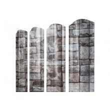 ГРАНД ЛАЙН Штакетник Круглый фигурный 0,45 Print Elite Fine Stone TwinColor