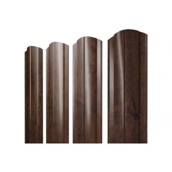 ГРАНД ЛАЙН Штакетник Круглый фигурный 0,45 Print Premium Antique Wood