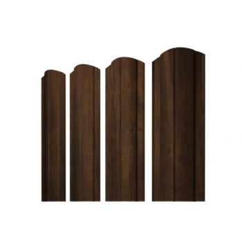 ГРАНД ЛАЙН Штакетник Круглый фигурный 0,45 Print Elite Chestnut Wood ГРАНД ЛАЙН Штакетник Круглый фигурный 0,45 Print Elite Chestnut Wood