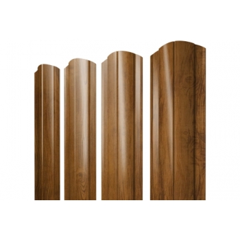 ГРАНД ЛАЙН Штакетник Круглый фигурный 0,45 Print-Double Premium Golden Wood ГРАНД ЛАЙН Штакетник Круглый фигурный 0,45 Print-Double Premium Golden Wood