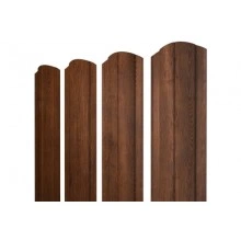 ГРАНД ЛАЙН Штакетник Круглый фигурный 0,45 Print Premium Golden Wood Fresh TwinColor