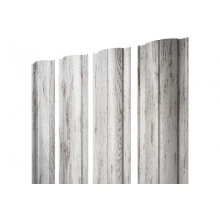 ГРАНД ЛАЙН Штакетник Круглый с прямым резом 0,45 Print Elite Snow Wood TwinColor