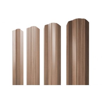 ГРАНД ЛАЙН Штакетник М-образный А фигурный 0,45 Print Elite Honey Wood TwinColor ГРАНД ЛАЙН Штакетник М-образный А фигурный 0,45 Print Elite Honey Wood TwinColor