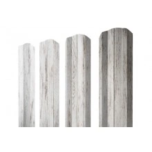 ГРАНД ЛАЙН Штакетник М-образный B фигурный 0,45 Print Elite Snow Wood TwinColor