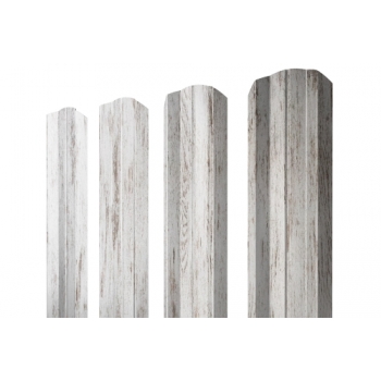 ГРАНД ЛАЙН Штакетник М-образный B фигурный 0,45 Print Elite Snow Wood TwinColor ГРАНД ЛАЙН Штакетник М-образный B фигурный 0,45 Print Elite Snow Wood TwinColor