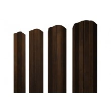 ГРАНД ЛАЙН Штакетник М-образный А фигурный 0,45 Print Elite Chestnut Wood TwinColor