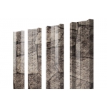 ГРАНД ЛАЙН Штакетник М-образный А с прямым резом 0,45 Print Elite King Stone TwinColor