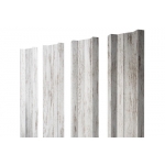 ГРАНД ЛАЙН Штакетник М-образный А с прямым резом 0,45 Print Elite Snow Wood TwinColor