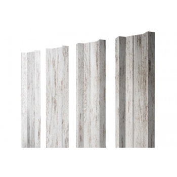 ГРАНД ЛАЙН Штакетник М-образный А с прямым резом 0,45 Print Elite Snow Wood TwinColor ГРАНД ЛАЙН Штакетник М-образный А с прямым резом 0,45 Print Elite Snow Wood TwinColor