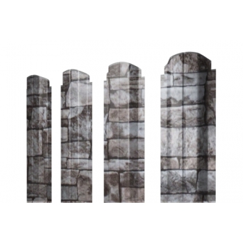 ГРАНД ЛАЙН Штакетник П-образный А фигурный 0,45 Print Elite Fine Stone TwinColor