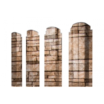 ГРАНД ЛАЙН Штакетник П-образный А фигурный 0,45 Print Elite Sand Stone TwinColor ГРАНД ЛАЙН Штакетник П-образный А фигурный 0,45 Print Elite Sand Stone TwinColor
