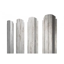 ГРАНД ЛАЙН Штакетник П-образный А фигурный 0,45 Print Elite Snow Wood TwinColor