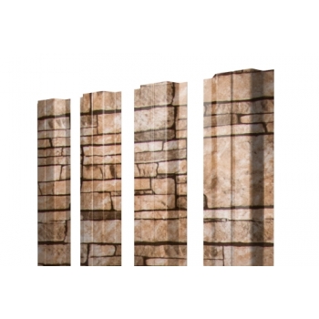 ГРАНД ЛАЙН Штакетник П-образный A с прямым резом 0,45 Print Elite Sand Stone TwinColor ГРАНД ЛАЙН Штакетник П-образный A с прямым резом 0,45 Print Elite Sand Stone TwinColor