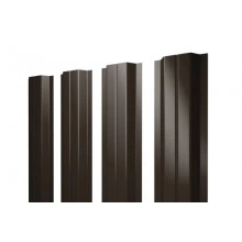ГРАНД ЛАЙН Штакетник П-образный В с прямым резом 0,45 PE RR 32 темно-коричневый