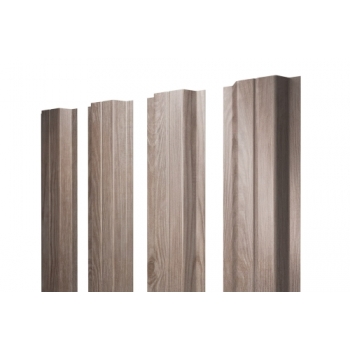 ГРАНД ЛАЙН Штакетник П-образный В с прямым резом 0,45 Print Elite White Wood TwinColor ГРАНД ЛАЙН Штакетник П-образный В с прямым резом 0,45 Print Elite White Wood TwinColor