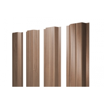 ГРАНД ЛАЙН Штакетник П-образный A с прямым резом 0,45 Print Elite Honey Wood TwinColor ГРАНД ЛАЙН Штакетник П-образный A с прямым резом 0,45 Print Elite Honey Wood TwinColor