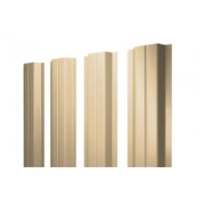 ГРАНД ЛАЙН Штакетник П-образный В с прямым резом 0,45 PE RAL 1014 слоновая кость