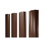ГРАНД ЛАЙН Штакетник П-образный В с прямым резом 0,45 Print Elite Choco Wood TwinColor