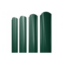 ГРАНД ЛАЙН Штакетник Полукруглый Slim фигурный 0,45 PE RAL 6005 зеленый мох