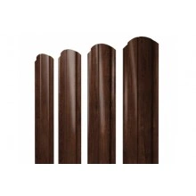ГРАНД ЛАЙН Штакетник Полукруглый Slim фигурный 0,45 Print Elite Cherry Wood TwinColor