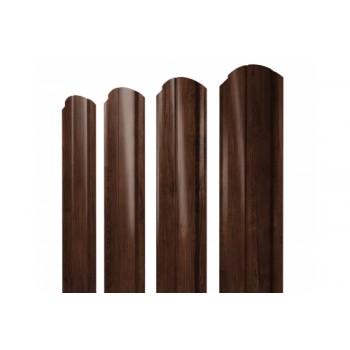 ГРАНД ЛАЙН Штакетник Полукруглый Slim фигурный 0,45 Print Elite Cherry Wood TwinColor