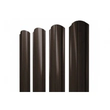 ГРАНД ЛАЙН Штакетник Полукруглый Slim фигурный 0,45 Print Elite Coffee Wood TwinColor