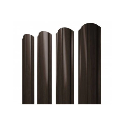 ГРАНД ЛАЙН Штакетник Полукруглый Slim фигурный 0,45 Print Elite Coffee Wood TwinColor ГРАНД ЛАЙН Штакетник Полукруглый Slim фигурный 0,45 Print Elite Coffee Wood TwinColor